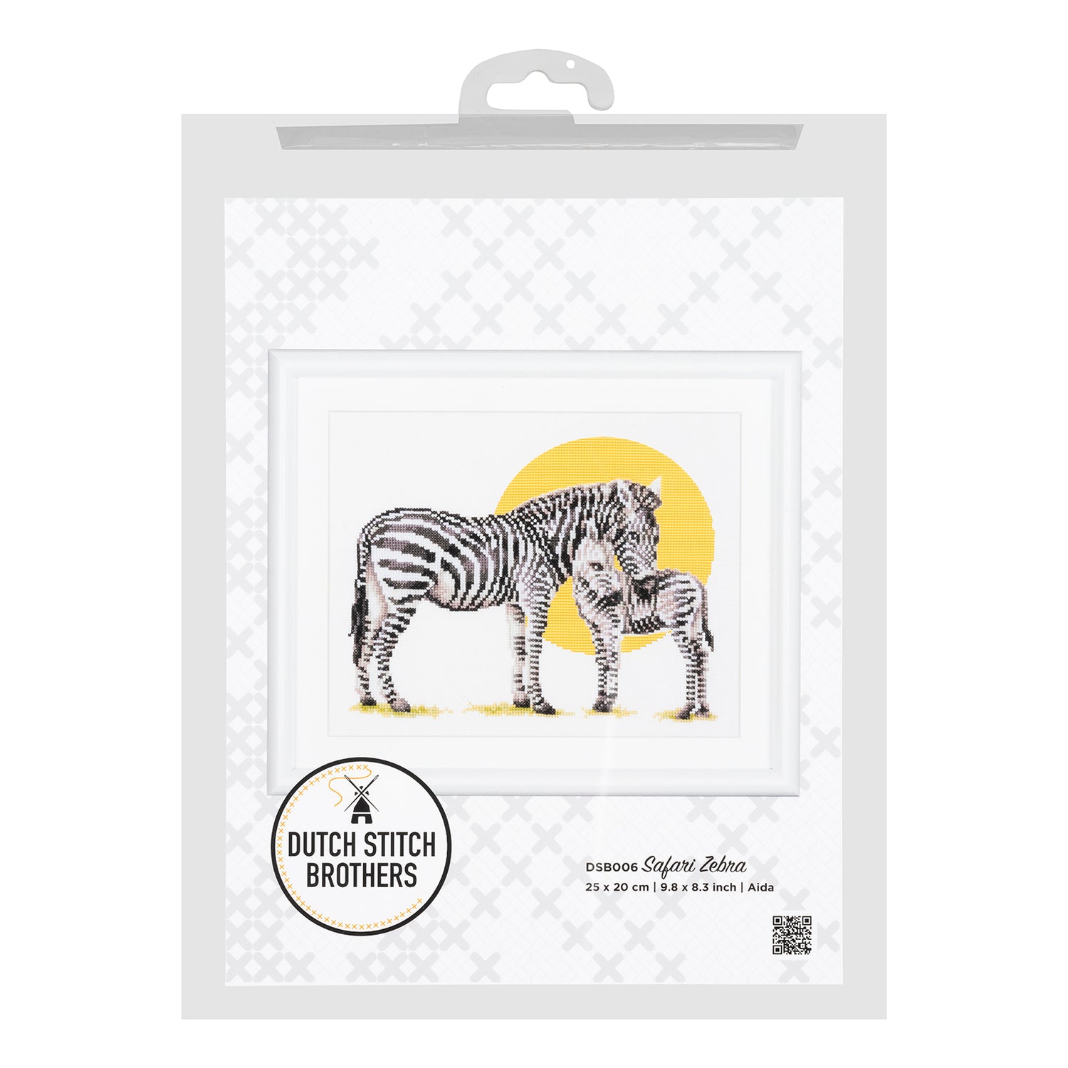 Zebra cross stitch kit